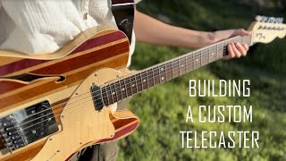 Building A Custom Electric Guitar From Scratch Full Telecaster Thinline Build [upl. by Nameloc]