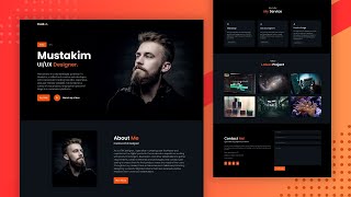 Portfolio Website Design Using HTML and CSS Free Source Code [upl. by Ykceb]