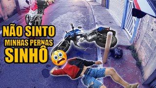 PILOTO DE FUGA BATEU A MOTO E FICOU P4R4LITICO [upl. by Anim]