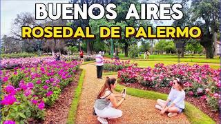 【4K】El PARAISO de las ROSAS está en BUENOS AIRES Rosedal de Palermo  Walking Tour [upl. by Nednyl]