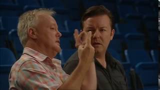 The Art Of Breaking Character Ricky Gervais Stephen Merchant Ian McKellen  Extras [upl. by Aicirtak383]