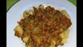 Pasta lenticchie e salsicce [upl. by Vinni]