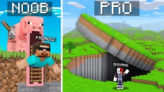 NOOB vs PRO  SECRET BASE BUILD BATTLE CHALLENGE Ft ProBoiz95 [upl. by Ecnarual]