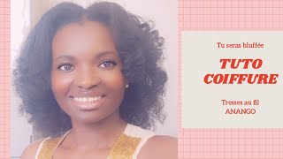 🇨🇮26• TUTO COIFFURE de jolies boucles grâce au fil anango tresses au fil  Valèh Té [upl. by Uy]