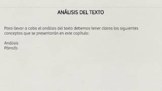 Análisis del Texto Conceptos Básicos [upl. by Pierrepont]