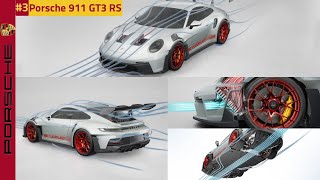 Technical Drawing amp Aero Drawing From Porsche  Porsche 911 GT3 RS Aero Explain 3 [upl. by Nnaeirb]