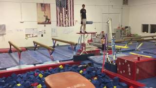 TRIPLE BACK OFF HIGH BAR  New Dismount [upl. by Eseerahs426]