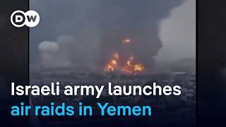 Israels military says it launched strikes against Houthi targets in Yemen  DW News [upl. by Aretak885]