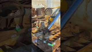 Solid aluminium scrap flattening recycling processGood tools and Machinery make work efficiency [upl. by Christian]