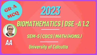 2023  MCQ  Group A  Biomathematics [upl. by Aerb260]