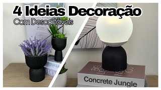 4 Ideias incríveis de decoração reutilizando descartáveis com taças acrílica [upl. by Rochus]