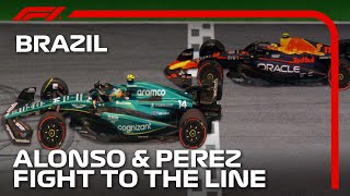 Alonso And Perezs Incredible Photo Finish  2023 Sao Paulo Grand Prix [upl. by Leinoto]