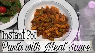 Instant Pot Spaghetti  Pasta with Meat Sauce Recipe [upl. by Burck]