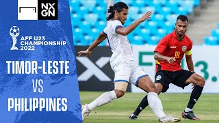 AFF U23 Championship 2022  TimorLeste vs Philippines highlights [upl. by Foulk487]