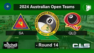 SA v QLD Open Teams Rnd 14  2024 AEBF Nationals [upl. by Emalee]