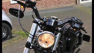 Montage Thunderbike LED Frontblinker an Harley Sportster 48 [upl. by Norabal]