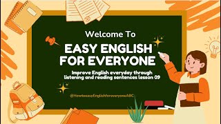 Improve English everyday through listening and reading sentences lesson 09 [upl. by Asilrahc]