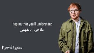 Ed Sheeran  Thinking Out Loud lyrics مترجمة [upl. by Tartaglia445]