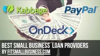 Small Business Loan Providers Whos The Best [upl. by Annecorinne]