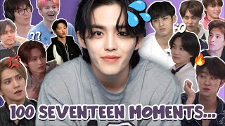 100 ICONIC MOMENTS in the HISTORY of SEVENTEEN [upl. by Bouzoun]