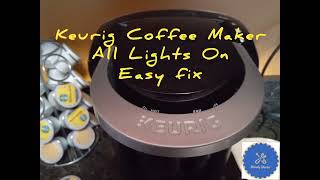 Fix Keurig coffee maker all lights on All lights stuck on All lights lit Wont brew Keurig Hums [upl. by Ara]