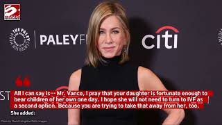 Jennifer Aniston slams JD Vance for comments he made about Kamala Harris [upl. by Eveivaneg]