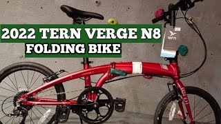 2022 TERN VERGE N8 FOLDING BIKE COLOR MATTE RED [upl. by Vaientina293]