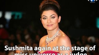 Sushmita again at the stage of miss universe as a judge [upl. by Euqinahs]