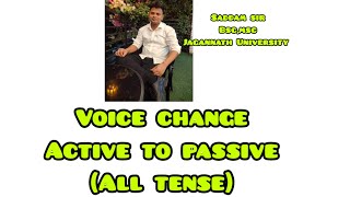 Voice change active to passive all tense English Grammar [upl. by Aivun]