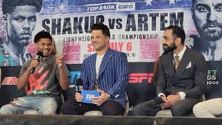 SHAKUR STEVENSON VS ARTEM HARUTYUNYAN MAIN CARD  FULL PRESS CONFERENCE [upl. by Anuhsal]