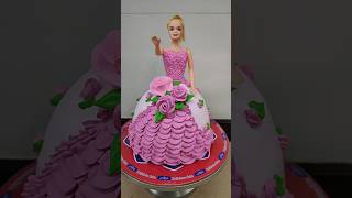 Barbie doll new cake cake cakedecoratingtutorials cakedesign newcakedecoration cakedecoration [upl. by Zacherie]