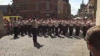 Royal Band of the Belgian Guides  God Save The Queen La Brabançonne [upl. by Herrah358]