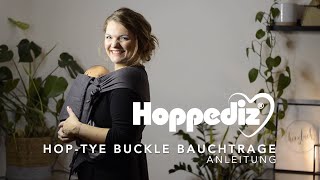 Babytrage Hoptye Buckle  Bauchtrage  Hoppediz [upl. by Baseler]