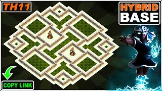 NEW BEST TH11 base 2023 COPY LINK  COC Town Hall 11 HybridTrophy Base  Clash of Clans [upl. by Jorgensen]