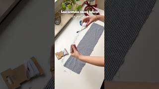 Lace scrunchie sewing tutorial Beginner sewing project Scrunchie diy gift idea ✨ handmadegifts [upl. by Kcirddec]