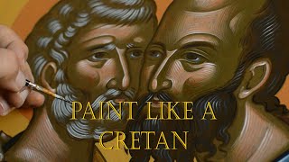 Byzantine Icon How to Paint Faces and Beards the Cretan Way [upl. by Nelson]