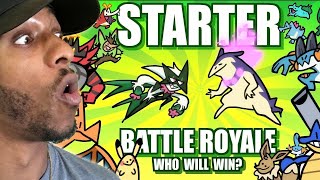 THIS WAS INSANE Starter Pokemon Battle Royale REACTION [upl. by Amlev]