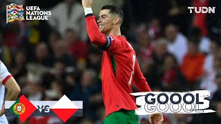 ¡GOOL de Cristiano Ronaldo 🇵🇹 ¡GOOL de CR7  Portugal 20 Polonia  UEFA Nations League 2024 TUDN [upl. by Ihsoyim261]