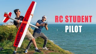 RC student pilot flies my Riser 100 glider [upl. by Lerak221]