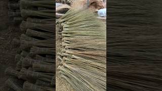 Easy technique to Make stick broom  Broom Making  Coconut stick Broom shortsvideo shorts [upl. by Euqinotna236]