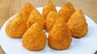 Coxinha SEM FRITURA e SEM FARINHA nenhuma Muito FÁCIL e Recheio Delicioso [upl. by Jodee]