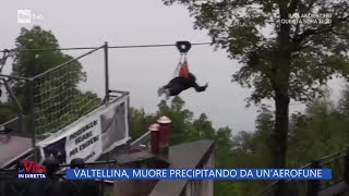 Valtellina muore precipitando da unaerofune  La Vita in diretta 06052024 [upl. by Lamiv]