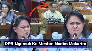 Momen DPR Marah Ke Menteri Nadim Makarim Disaat Rapat Anggaran [upl. by Smaj]