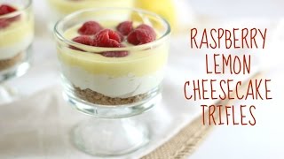 Raspberry Lemon Cheesecake Trifles [upl. by Akeimat]