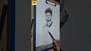 Part3 how to draw realistic portrait outlinedrawingfrommybrother brotherskeching portrait shorts [upl. by Nireil]