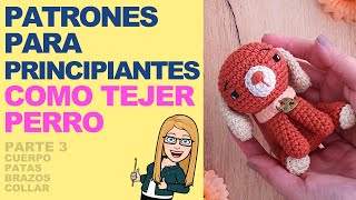 Amigurumis para PRINCIPIANTES paso a paso en ESPAÑOL  PERRITO para principiantes  PARTE 3 [upl. by Aroz529]