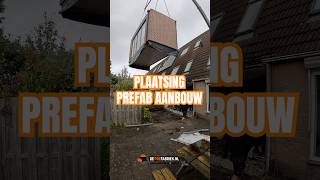 Plaatsing aanbouw 🏡🌐 deprefabrieknl✉️ infodeprefabrieknl📱 0203317470 [upl. by Drud]