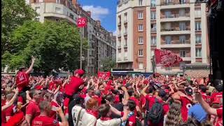 Tsimi Tsimi  Liverpool fans sing Kostas Tsimikas song in Paris [upl. by Ecilegna]