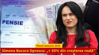 Pensii 2025 Simona Bucura Oprescu REVEALS 50 Increase [upl. by Mehalek567]