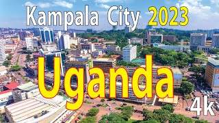 Kampala City  Uganda 4K By Drone 2023 [upl. by Ariahay]